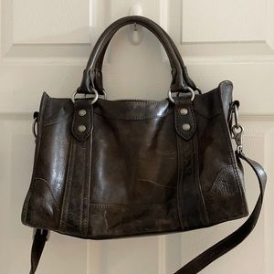 Frye Gunmetal Satchel